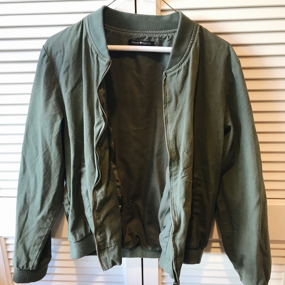 green brandy bomber jacket